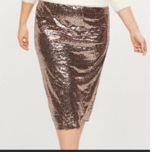 Pink sequin pencil skirt! New condition!